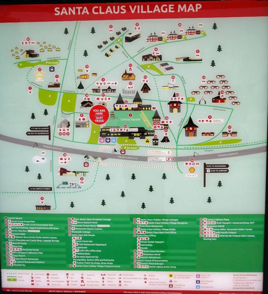 サンタ村 map